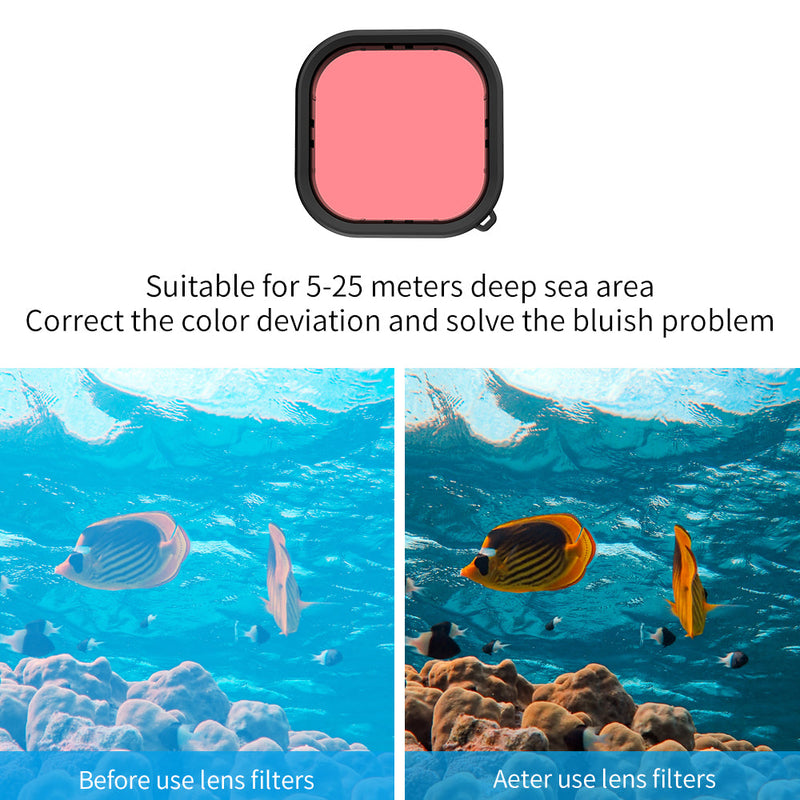 Waterproof Case with Lens Filter for GoPro 9-12 TELESIN