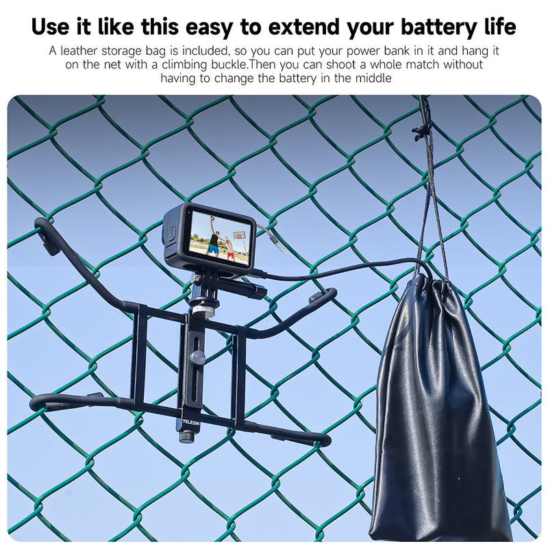 TELESIN Adjustable Universal Fence Mount for Action Cameras/ Phones TELESIN