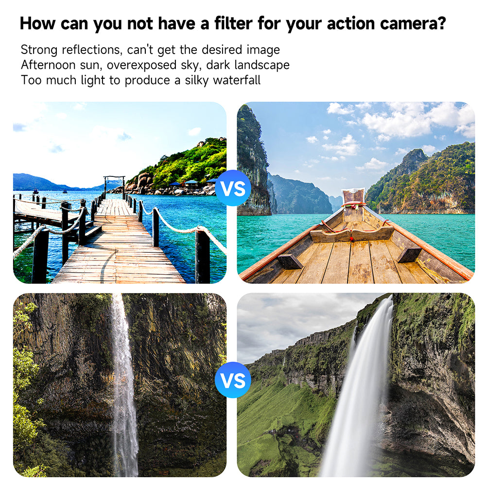 TELESIN CPL+ND8/16/32 Filter Set for DJI ACTION 3