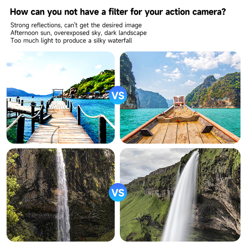 TELESIN CPL+ND8/16/32 Filter Set for DJI ACTION 3
