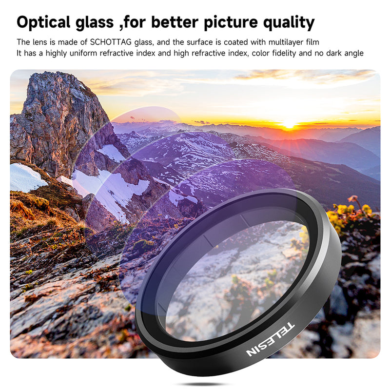 TELESIN CPL+ND8/16/32 Filter Set for DJI ACTION 3