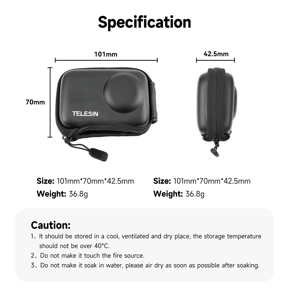 TELESIN Camera Storage Protective Bag for DJI ACTION 3 4
