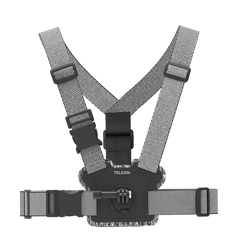 TELESIN Chest Strap Front Rear Double Body Mount for Action Cameras