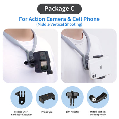 TELESIN Magnetic Neck Holder Mount for GoPro