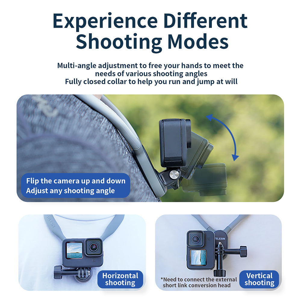 TELESIN Magnetic Neck Holder Mount for GoPro