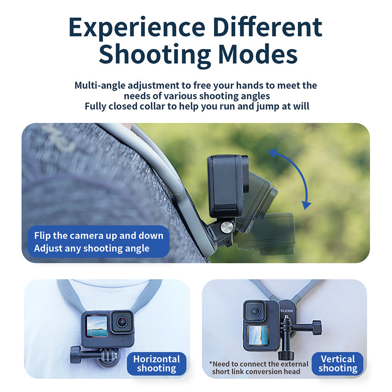 TELESIN Magnetic Neck Holder Mount for GoPro