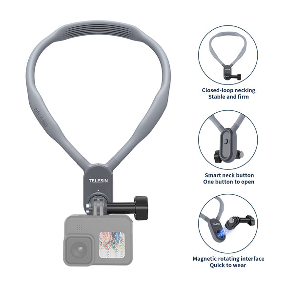 TELESIN Magnetic Neck Holder Mount for GoPro