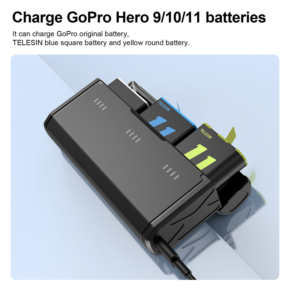 TELESIN Pocket Multifunctional Storage Charging Box for GoPro 9/10/11
