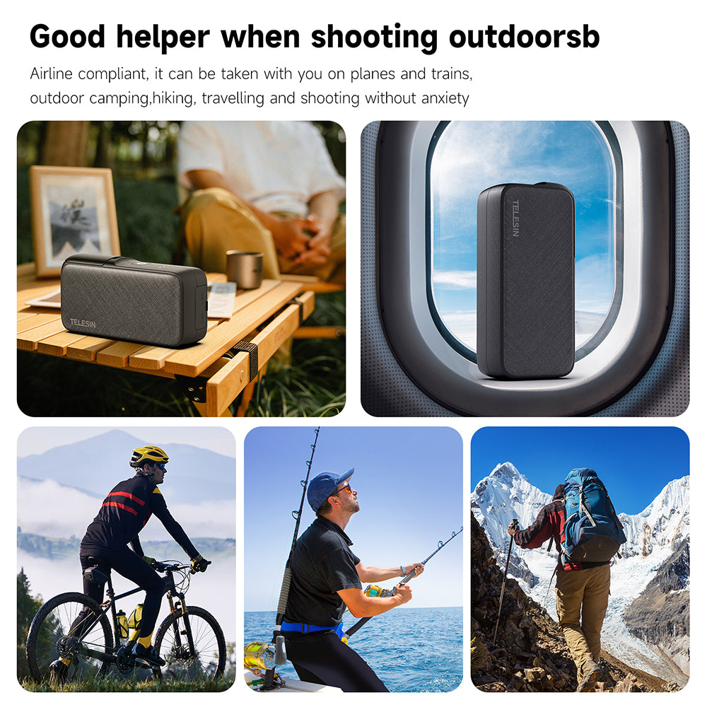TELESIN Storage Charging Box Power Bank for GoPro Battery