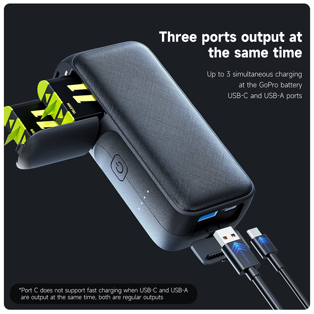 TELESIN Storage Charging Box Power Bank for GoPro Battery