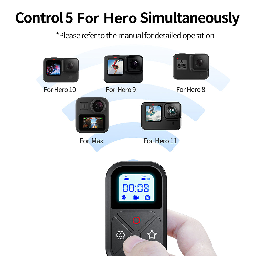 TELESIN T10 Smart Wireless Remote Control for GoPro 11/10/9/8/Max