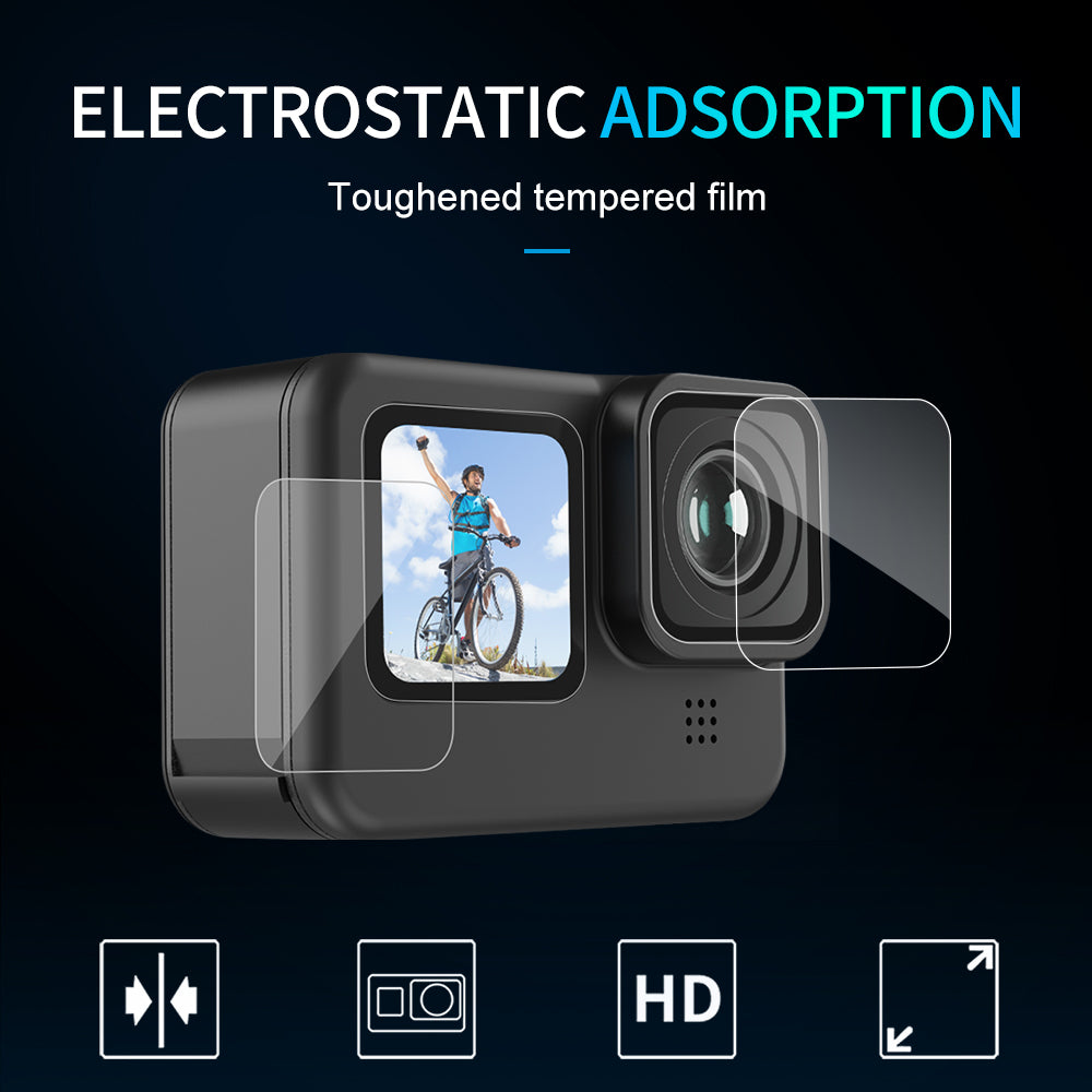 TELESIN Tempered Glass Lens + Screen Protectors for GoPro 9/10