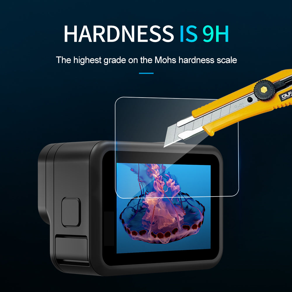 TELESIN Tempered Glass Lens + Screen Protectors for GoPro 9/10